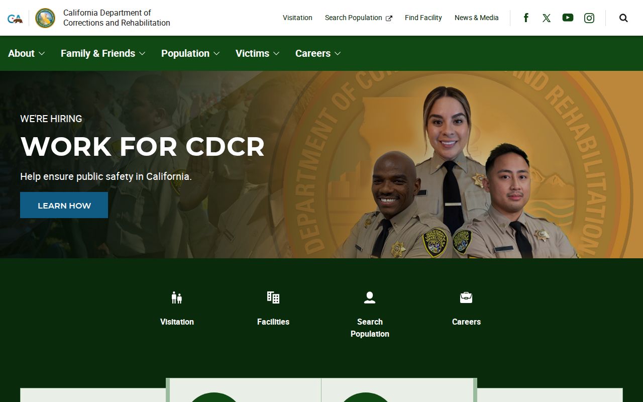California CDCR source for state prisoner release records